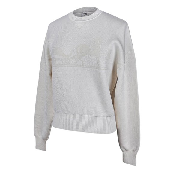 Hermes Sweater Ex-Libris Winter White Cashmere and Silk  34/4 - Picture 6 of 11